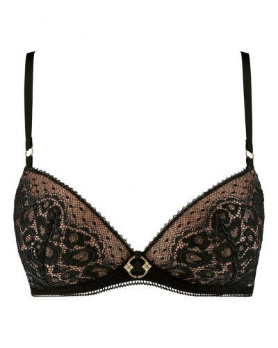 Sujetador de copa plunge Aubade Illusion Fauve (Negro)