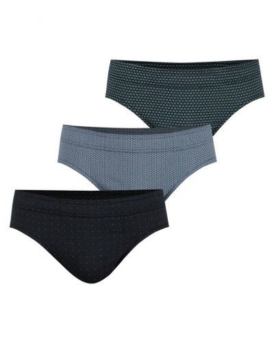 Juego de 3 braguitas Eminence 100% algodón (Negro/Blue)