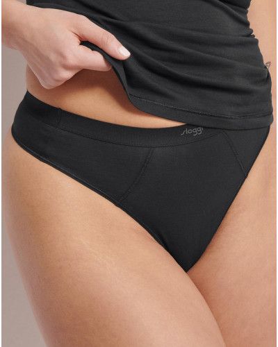 String Sloggi Ever Ease (Lot de 2) (Noir)