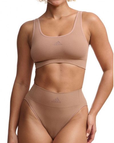 Slip taille haute Adidas Active Seamless Micro Stretch (Amandes Grillées)
