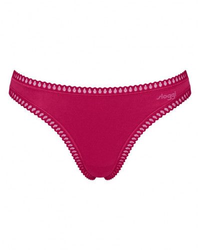 Thong cotton Sloggi Go Crush (Set of 3) (Imprimé/Rose/Rouge)