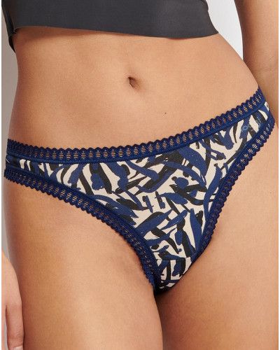 Thong cotton Sloggi Go Crush (Set of 3) (Imprimé/Noir/Marine)