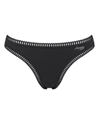 Thong cotton Sloggi Go Crush (Set of 3) (Imprimé/Noir/Marine)