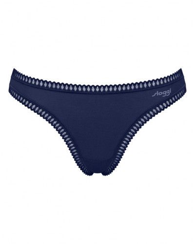 Thong cotton Sloggi Go Crush (Set of 3) (Imprimé/Noir/Marine)