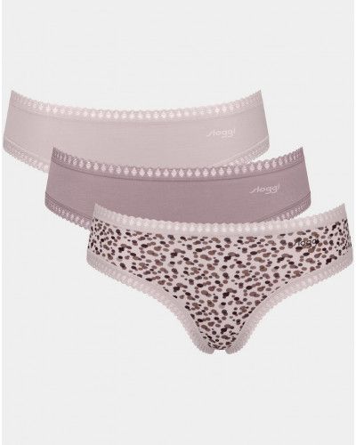 Hipster coton Sloggi GO Crush (Lot de 3) (Beige/Marron/Imprimé)