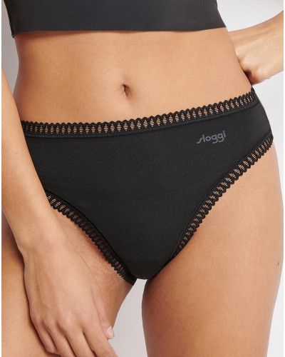 Slip échancré coton Sloggi GO Crush (Lot de 3) (Noir/Marine/Imprimé)