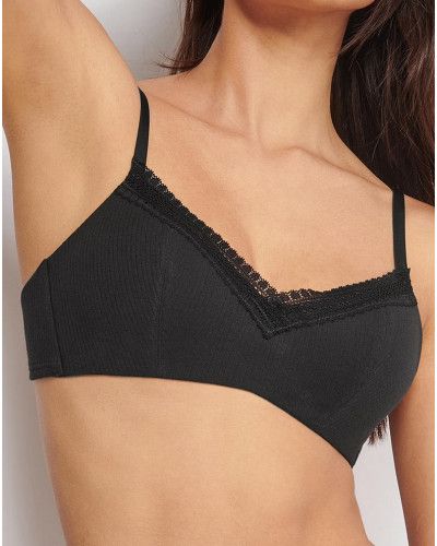 Brassière à fines bretelles Sloggi GO Ribbed (Noir)