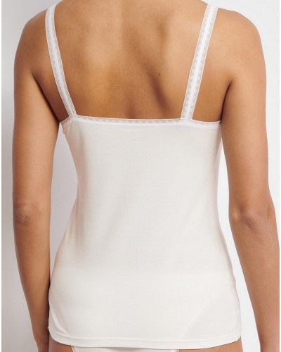 Lot de 2 débardeurs bretelles spaghettis Sloggi GO Coton Bio (Silk White)