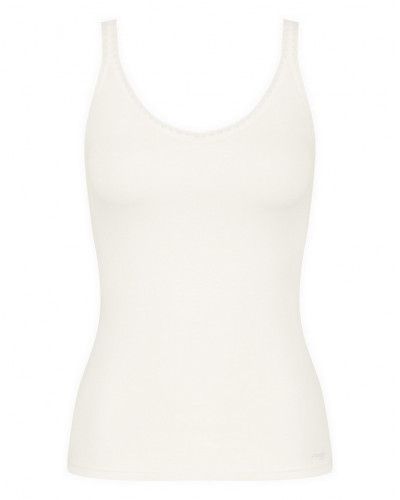 Pack of 2 tank tops spaghetti straps Sloggi GO Bio Cotton (Silk White)