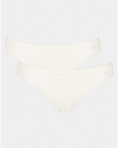 Pack of 2 brazilian briefs Sloggi Go Bio Cotton (Silk White)