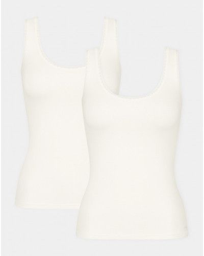 Paquete de 2 camisetas sin mangas Sloggi GO Algodón Organico (Silk White)