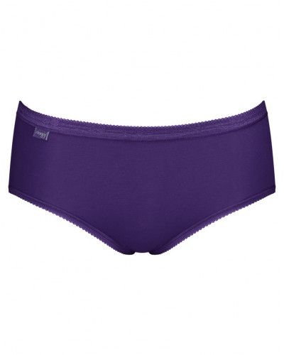 Slips Basic + midi (lot de 4) Sloggi (Violet/beige/blanc/gris)