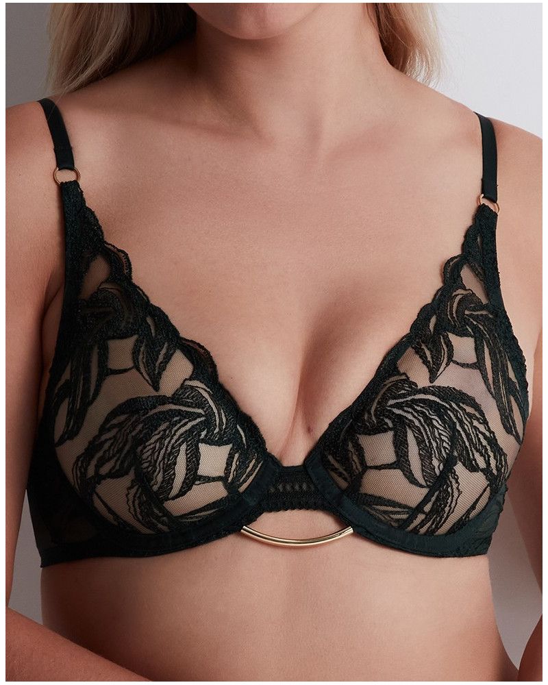 Underwired triangle bra Aubade Into The Groove (Forest)