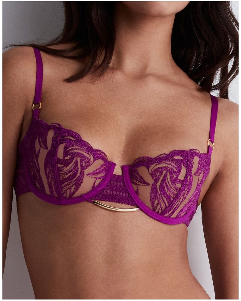 Underwired half cup bra Aubade Into The Groove (Pink Karma)