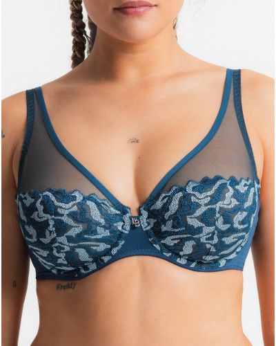 Full cup bra Louisa Bracq Electric Waves (Neon Botanica)