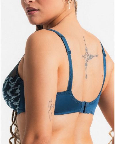 Full cup bra Louisa Bracq Electric Waves (Neon Botanica)