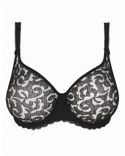 Underwired molded bra Empreinte Leïa (Black)