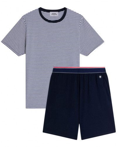 Pyjama short cotton Le Slip Français Jeason Marinière (Multicolor)
