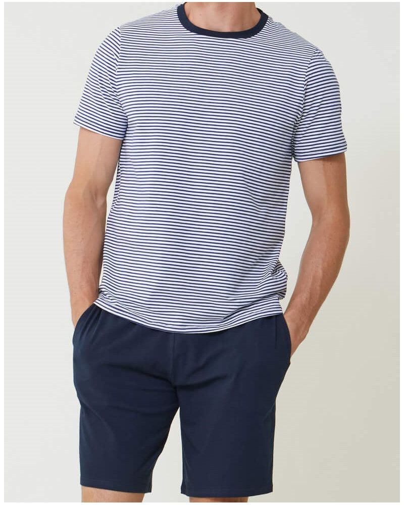 Pyjama short cotton Le Slip Français Jeason Marinière (Multicolor)