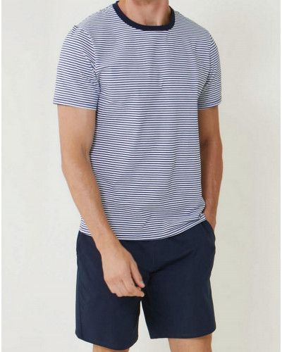 Pyjama court en coton Le Slip Français Jeason Marinière (Multicolore)