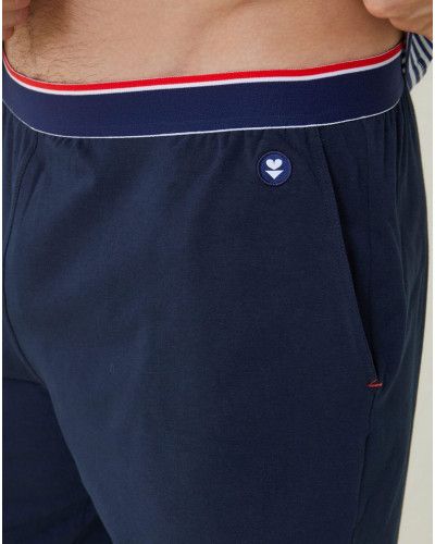 Pyjama court en coton Le Slip Français Jeason Marinière (Multicolore)