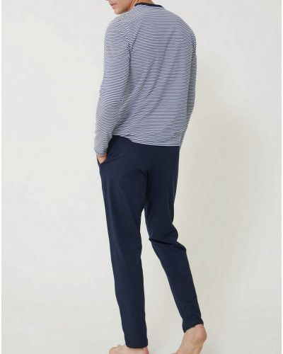 Pyjama long en coton Le Slip Français Jeason Marinière (Multicolore)