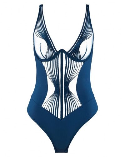 Body Cindy Bruna X Aubade Sumptuous Waves (Impérial blue)