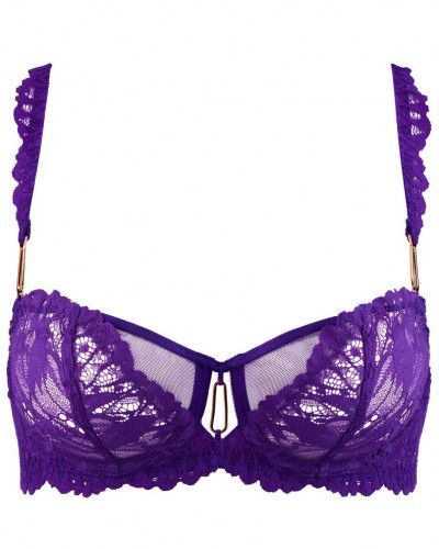 Underwired demi bra Aubade Flowermania (Poison Purple)