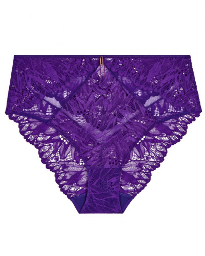 High waist brief Aubade Flowermania (Poison Purple)