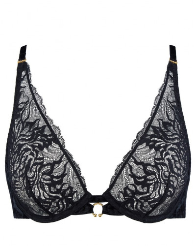 Soutien-gorge triangle armatures velours Aubade The Night Before (Black Bird)