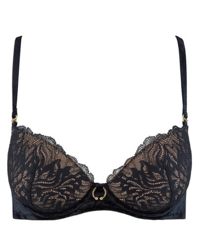 Soutien-gorge plunge coque velours Aubade The Night Before (Black Bird)