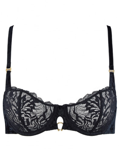Sujetador corbeille con aros terciopelo Aubade The Night Before (Black Bird)