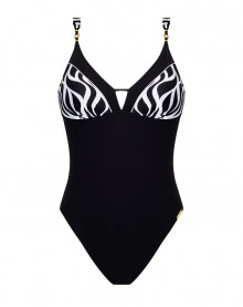 One-piece swimsuit with open fit Lise Charmel Ondes Marines (Ondes Bicolores)