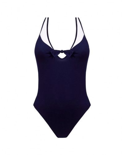 One-piece support swimsuit Antigel La Skippeuse (Marine Skippeuse)