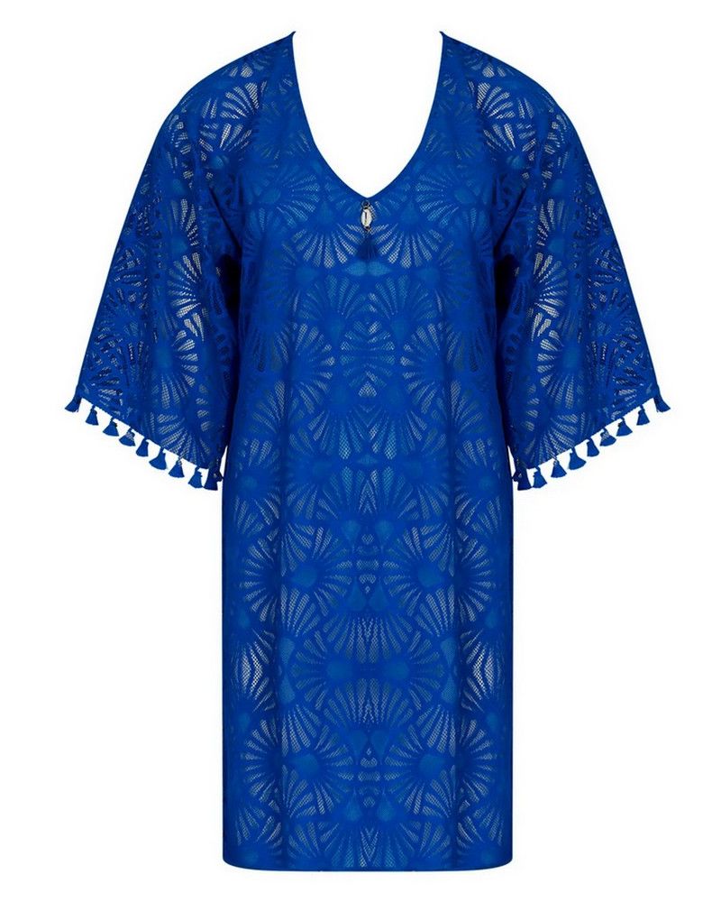 Beach tunic Antigel La Muse Dentelle (Cobalt)