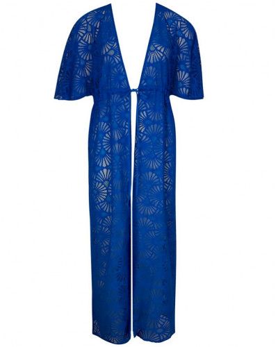 Kimono largo Antigel La Muse Dentelle (Cobalt)