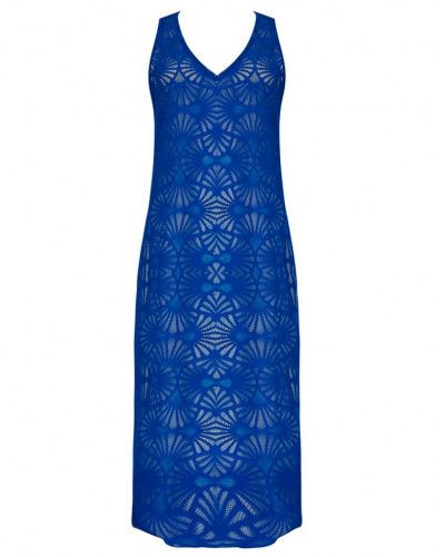 Long beach dress Antigel La Muse Dentelle (Cobalt)