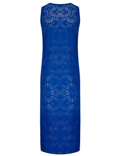 Vestido de playa largo Antigel La Muse Dentelle (Cobalt)