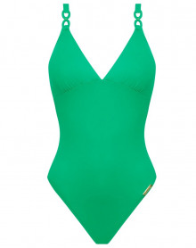 One-piece swimsuit with support Lise Charmel Grâce Infinie (Emeraude Infini)