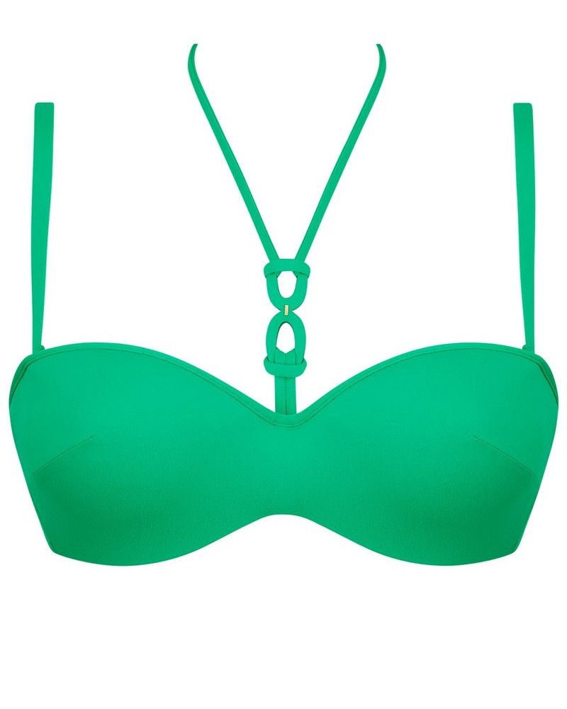 Padded bandeau bath bra Lise Charmel Grâce Infinie (Emeraude Infini)