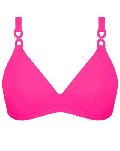 Soutien-gorge de bain triangle armatures Lise Charmel Grâce Infinie (Tresses Fuschia)