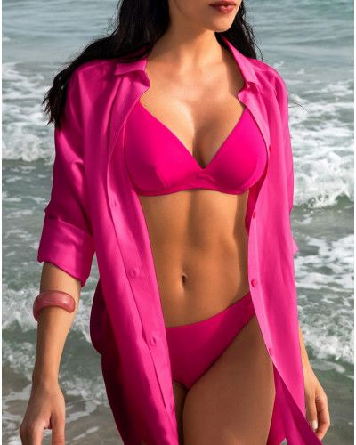 Underwired triangle bath bra Lise Charmel Grâce Infinie (Tresses Fuschia)