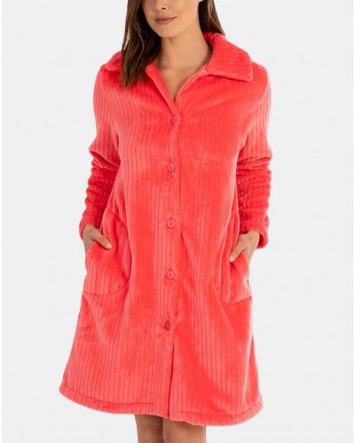 Bathrobe with collar Massana (Corail)