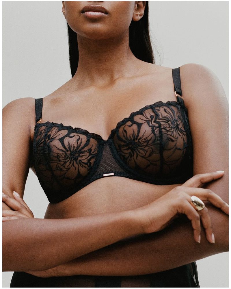Soutien-gorge Chantelle - Bonnet F, Armatures, Corbeille Couvrante - Noir
