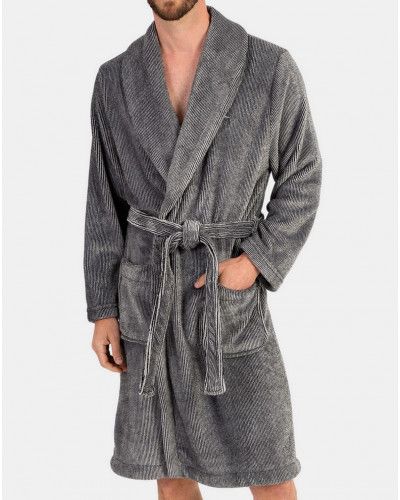 Bathrobe striped with pocket Massana (Multicolore)