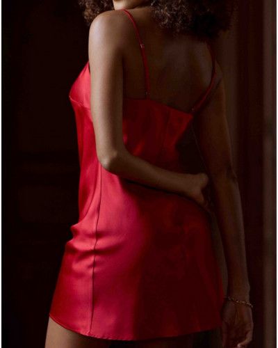 Tracy Marjolaine babydoll 100% seda (Rojo)