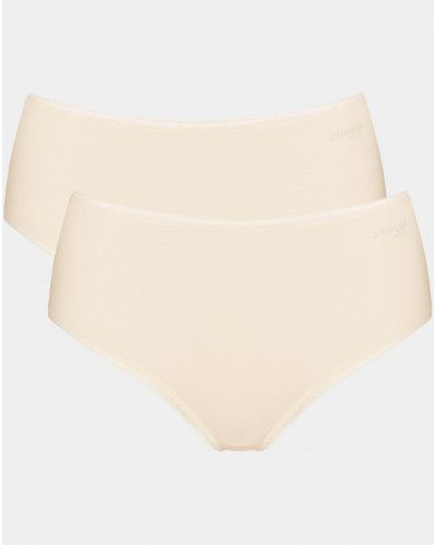 Lot de 2 culottes taille haute Sloggi GO Coton Bio (Fresh powder)