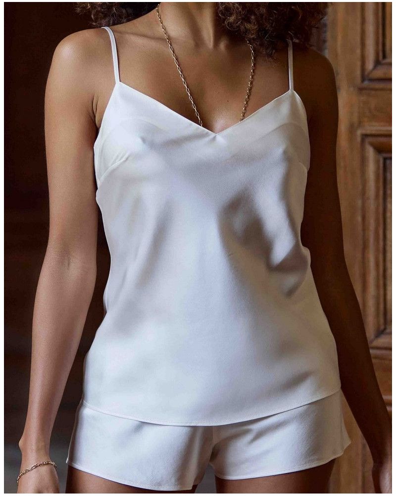 Camiseta de tirantes de seda 100% Tracy Marjolaine (Naturel)