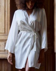 Tracy 100% silk dressing gown (Naturel)