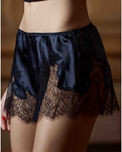 Short 100% soie Baccarat Marjolaine (Noir)